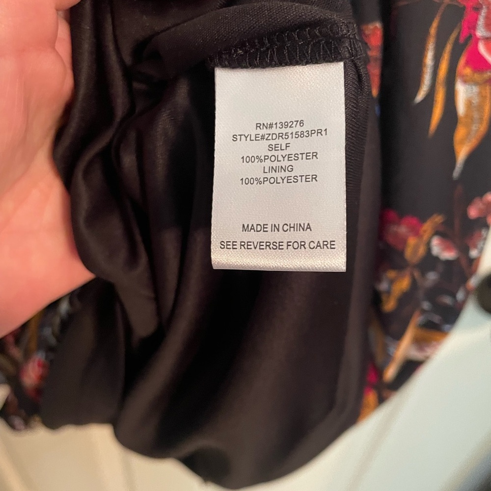 DR2 Black Floral Mini Dress - Picture 6 of 6
